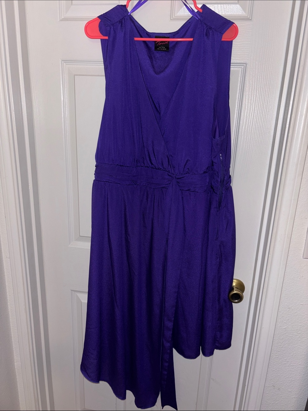 torrid Purple Sleeveless Asymmetrical Wrap Dress